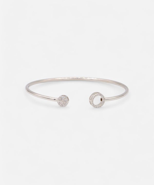 Dual Circles Open Bracelet