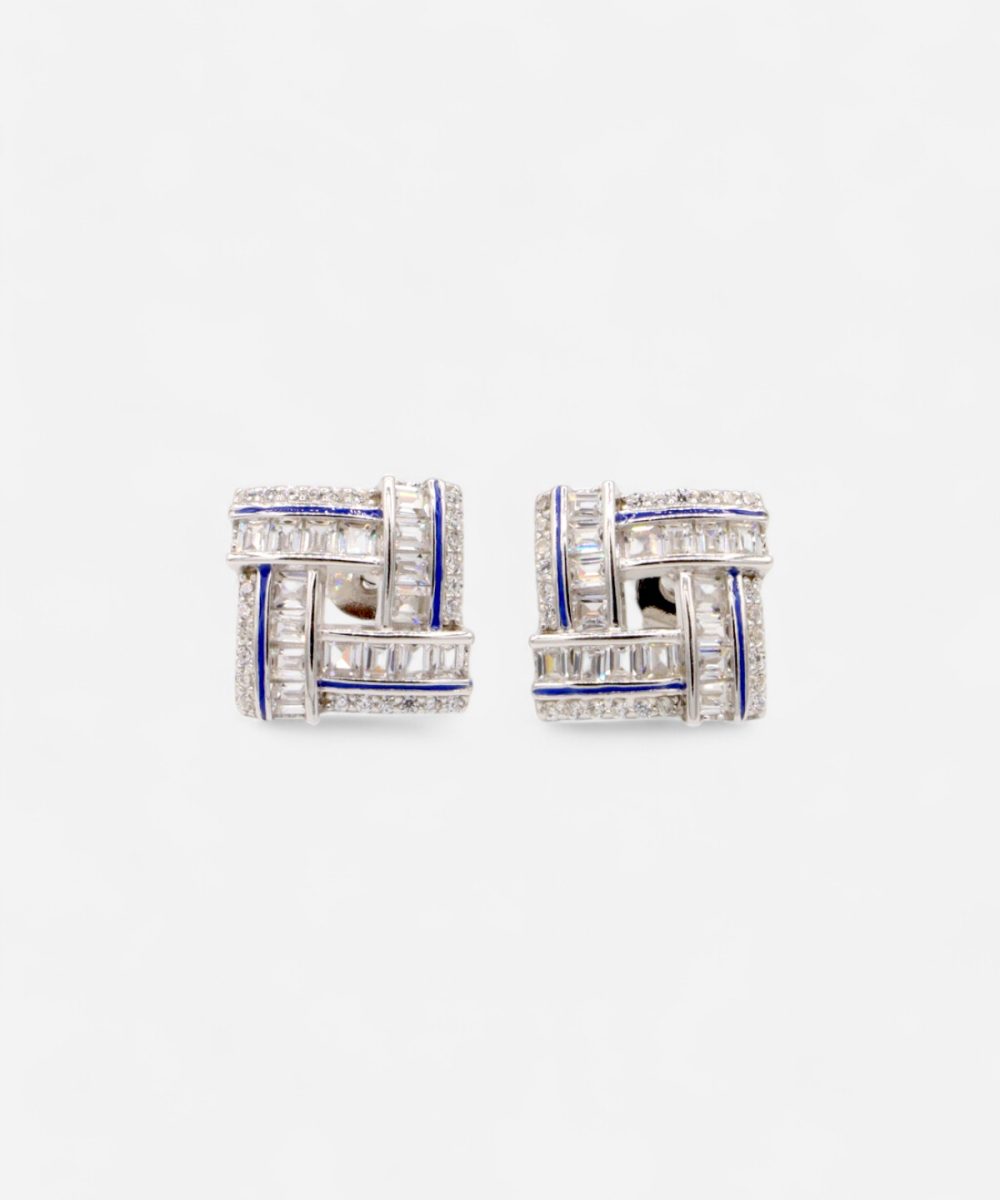 Interwoven Sparkle Studs