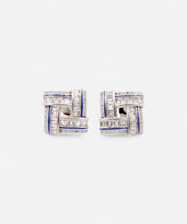 Interwoven Sparkle Studs