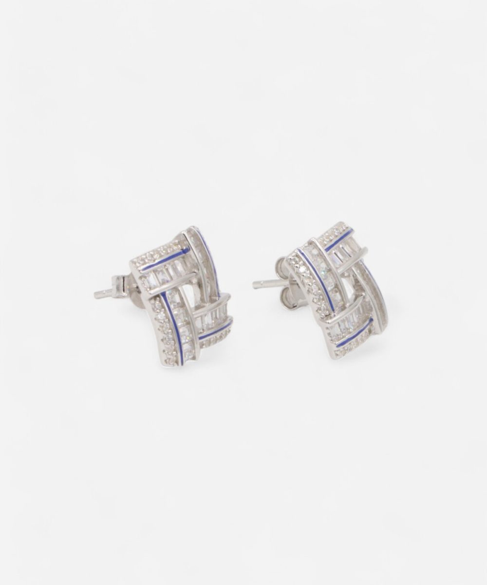 Interwoven Sparkle Studs - Image 2